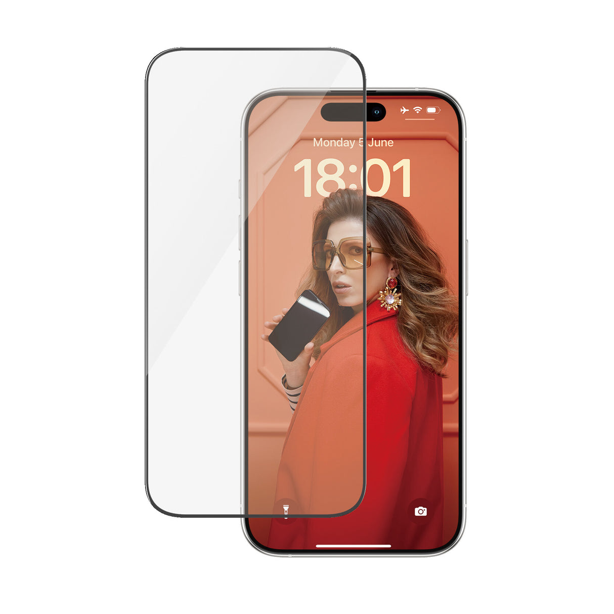 PanzerGlass ® Skærmbeskyttelse iPhone 15 Pro | Ultra-Wide Fit m. EasyAligner