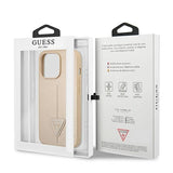 Guess GUHCP13LPSATLE iPhone 13 Pro / 13 6.1" beige/beige hardcase SaffianoTriangle Logo