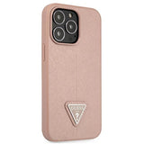 Guess GUHCP13LPSATLP iPhone 13 Pro / 13 6.1" pink/pink hardcase SaffianoTriangle Logo