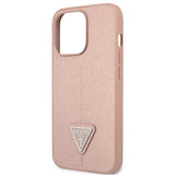 Guess GUHCP13LPSATLP iPhone 13 Pro / 13 6.1" pink/pink hardcase SaffianoTriangle Logo