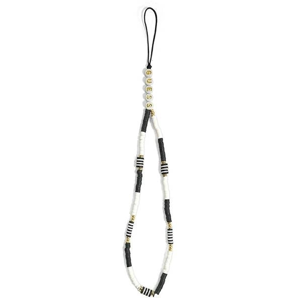 Guess pendant GUSTBCKH Telefonrem sort-hvid/sort-hvid Heishi perler