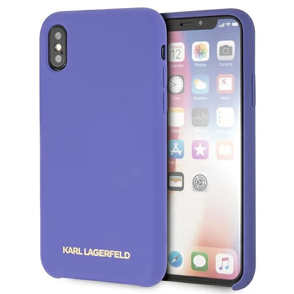 Karl Lagerfeld Silicone iPhone X/Xs Case - lilla
