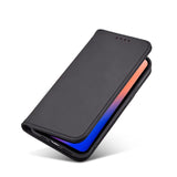 Magnet Card Case for iPhone 12 cover kort tegnebog kort stativ sort