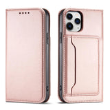 Magnetkortkasse til iPhone 12 Pro lommekort tegnebog kortstativ Pink