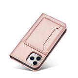 Magnetkortkasse til iPhone 12 Pro Max lommekort tegnebog kortholder Pink