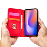Magnetkortkasse til iPhone 12 Pro Max lommekort tegnebog kortholder rød