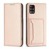 Magnetkort Hylde Hylde til Samsung Galaxy A12 5G lommepung tegnebog Kortholder Pink