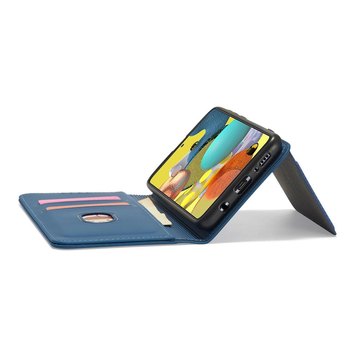 Magnetkort Hylde Hylde Til Samsung Galaxy A13 5G lommepung tegnebog Kortholder Blå