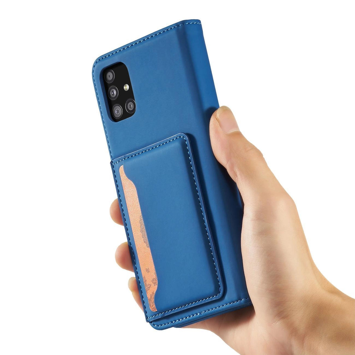 Magnetkort Hylde Hylde Til Samsung Galaxy A13 5G lommepung tegnebog Kortholder Blå