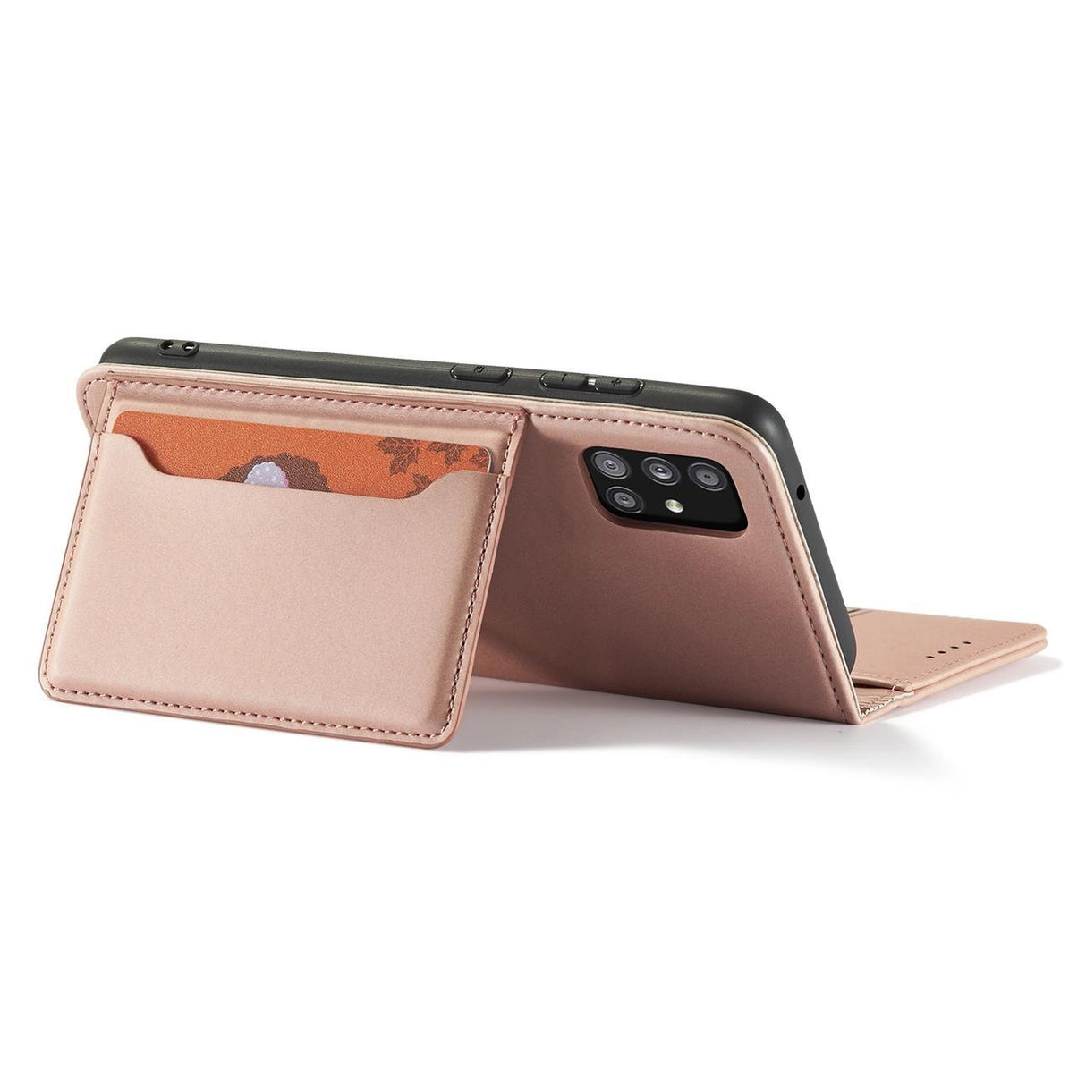 Magnetkort Hylde Hylde til Samsung Galaxy A13 5G lommepung tegnebog Kortholder Pink