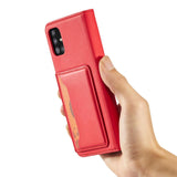Magnetkort Hylde Hylde til Samsung Galaxy A13 5G lommepung tegnebog Kortholder Rød