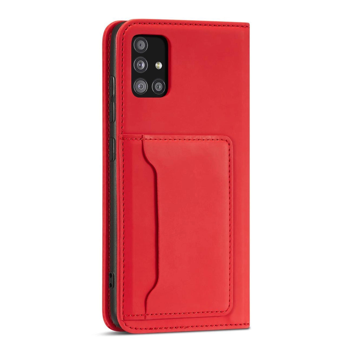 Magnetkort Hylde Hylde til Samsung Galaxy A13 5G lommepung tegnebog Kortholder Rød