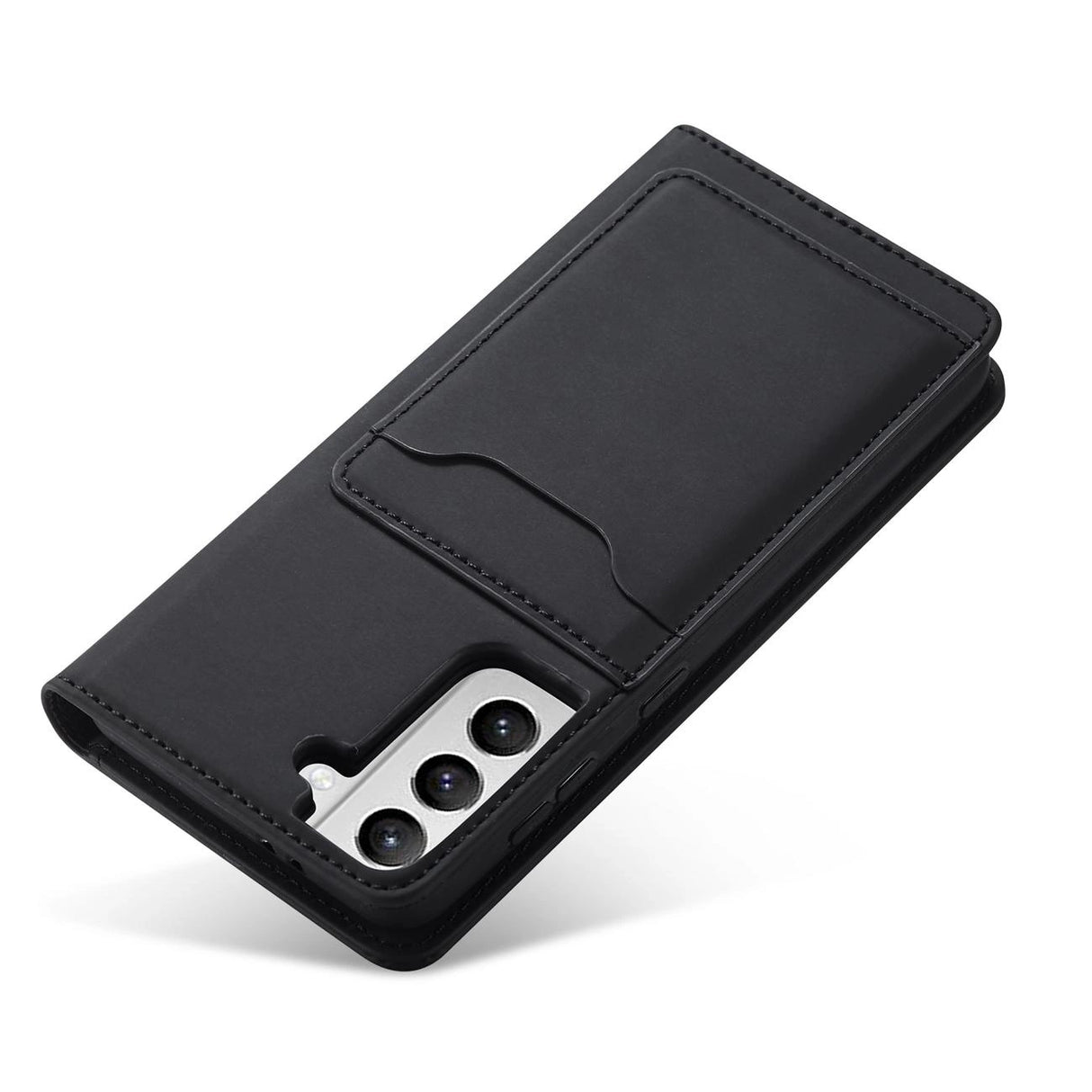 Magnetkortkasse til Samsung Galaxy S22 + (S22 Plus) lommepung kortholder sort