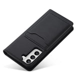 Magnetkortkasse til Samsung Galaxy S22 + (S22 Plus) lommepung kortholder sort