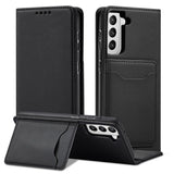 Magnetkortkasse til Samsung Galaxy S22 + (S22 Plus) lommepung kortholder sort