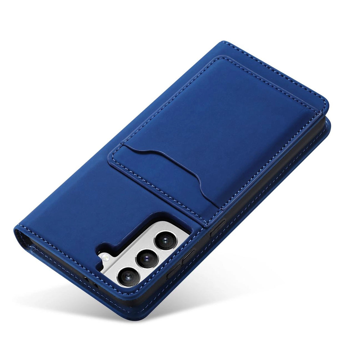 Magnetkort Hylde Hylde til Samsung Galaxy S22 + (S22 Plus) lommepung lommebog kortholder Blå