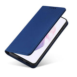 Magnetkort Hylde Hylde til Samsung Galaxy S22 + (S22 Plus) lommepung lommebog kortholder Blå
