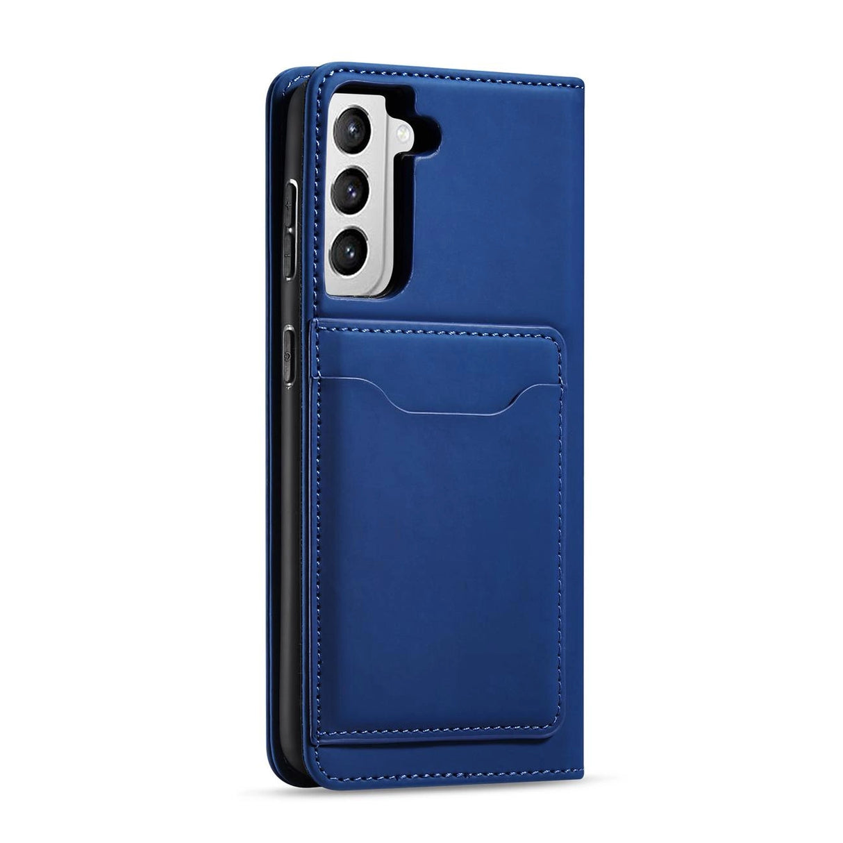 Magnetkort Hylde Hylde til Samsung Galaxy S22 + (S22 Plus) lommepung lommebog kortholder Blå