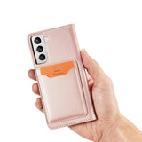 Magnetkortkasse til Samsung Galaxy S22 + (S22 Plus) lommepung kortholder Pink