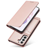 Magnetkortkasse til Samsung Galaxy S22 + (S22 Plus) lommepung kortholder Pink