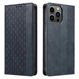 Magnet Strap Case for iPhone 12 Pro lommepung + Mini Lanyard Pendant Blå