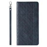 Magnet Strap Case for iPhone 12 Pro Max Pouch Wallet + Mini Lanyard Pendant Blå