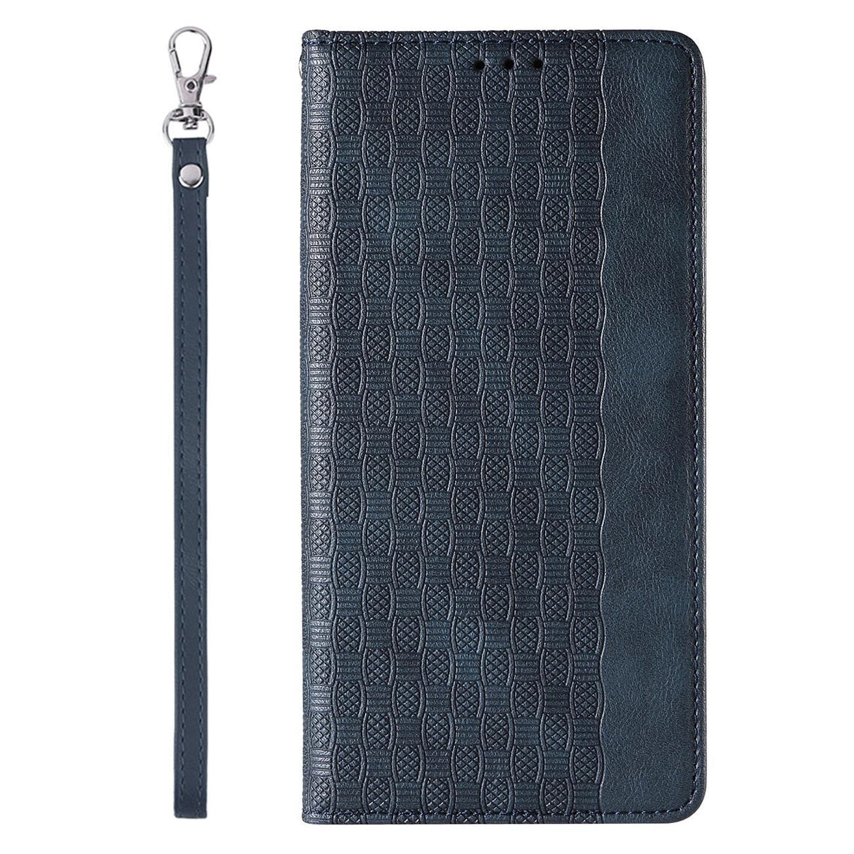 Magnet Strap Case til iPhone 12 Pro Max Pouch Wallet + Mini Lanyard Pendant Blå