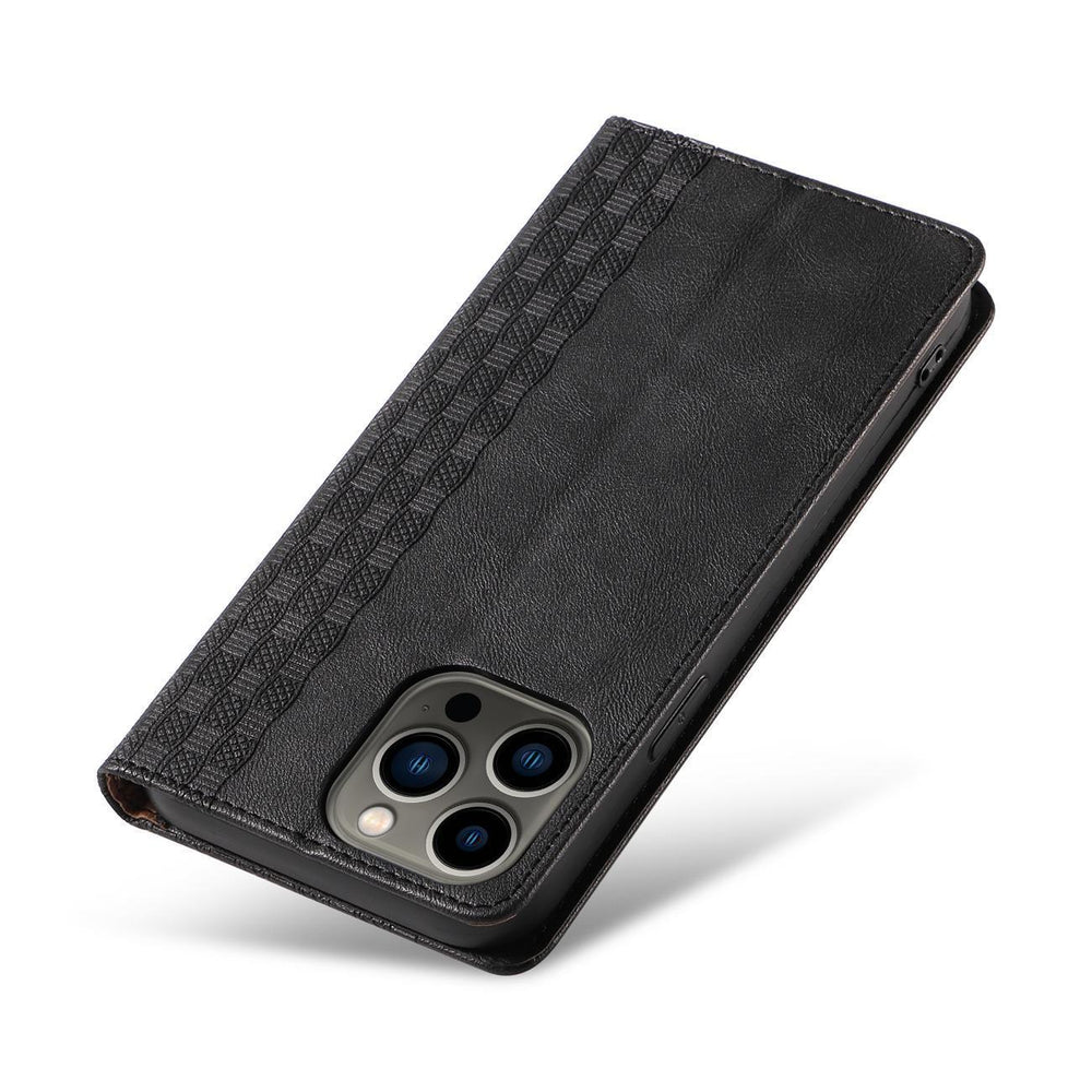 Magnet Strap Case Case for iPhone 13 Pro Pouch Wallet + Mini Lanyard Pendant Svart