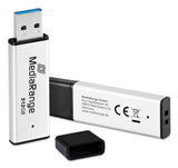 MediaRange MR1904 USB-nøgle 512 GB USB Type-A 3.2 Gen 1 (3.1 Gen 1) Sort, Sølv