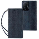 Magnet Strap Case Case for Xiaomi Redmi Note 11 Pro Pouch Wallet + Mini Lanyard Pendant Blå