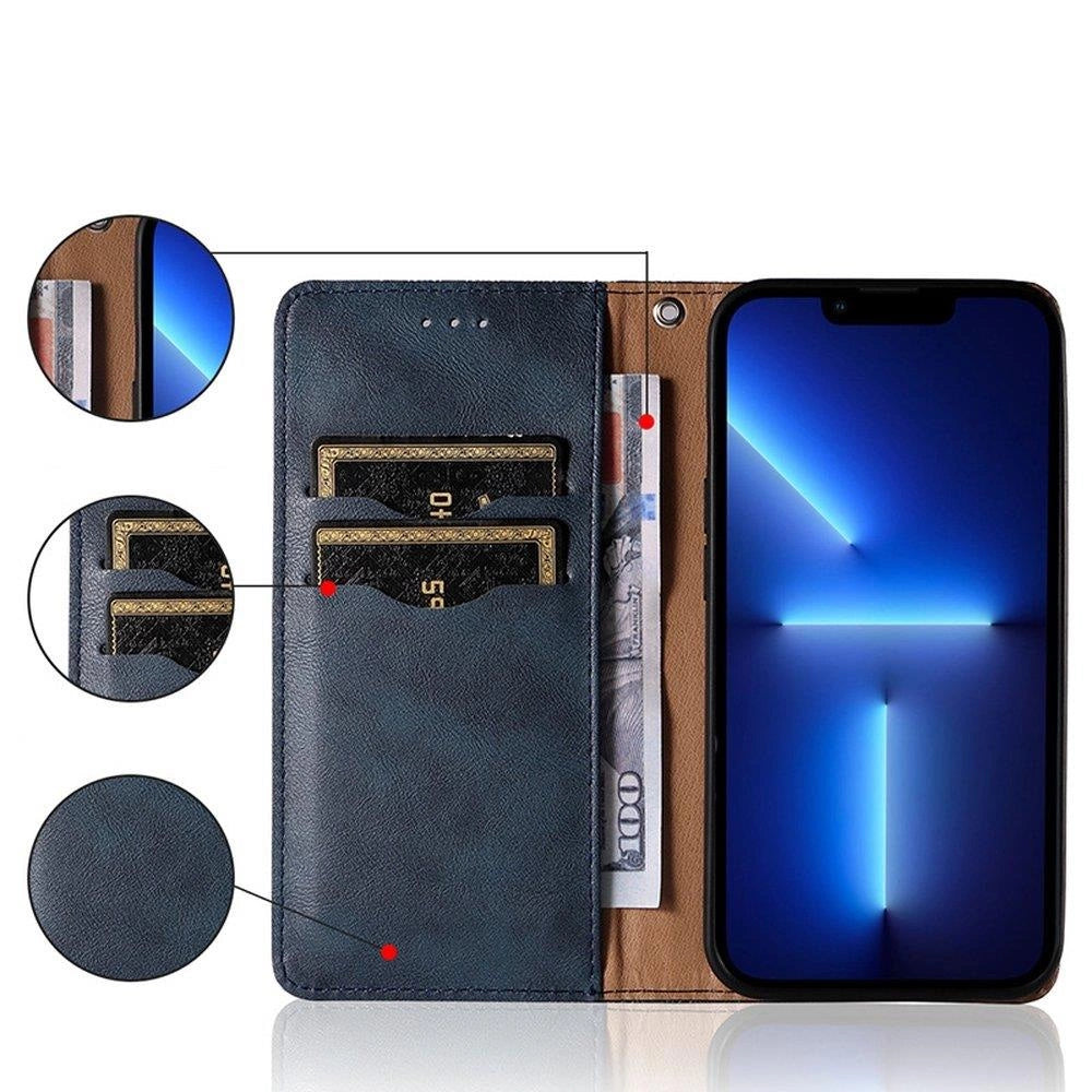 Magnet Strap Case Case for Xiaomi Redmi Note 11 Pro Pouch Wallet + Mini Lanyard Pendant Blå