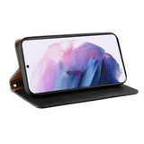 Magnet Strap Case Case for Samsung Galaxy S22 + (S22 Plus) Taske Wallet + Mini Lanyard Pendant Svart