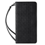 Magnet Strap Case Case for Samsung Galaxy S22 + (S22 Plus) Taske Wallet + Mini Lanyard Pendant Svart