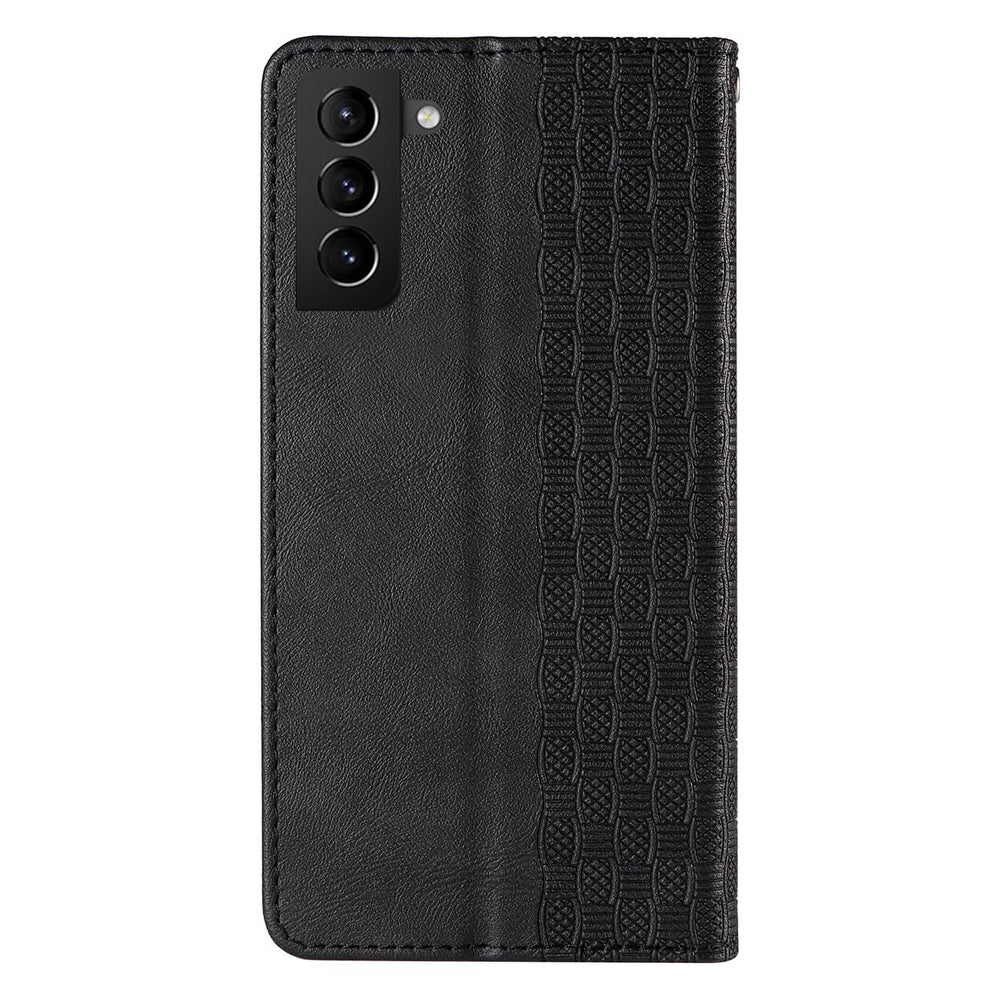 Magnet Strap Case Case for Samsung Galaxy S22 + (S22 Plus) Taske Wallet + Mini Lanyard Pendant Svart