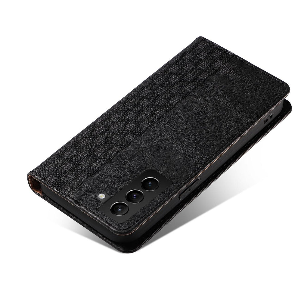 Magnet Strap Case Case for Samsung Galaxy S22 + (S22 Plus) Taske Wallet + Mini Lanyard Pendant Svart