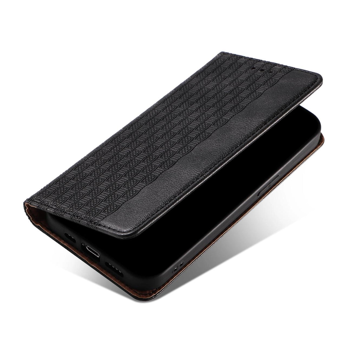 Magnet Strap Case Case for Samsung Galaxy S22 + (S22 Plus) Taske Punge + Mini Lanyard Pendant Svart