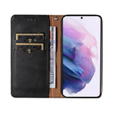 Magnet Strap Case Case for Samsung Galaxy S22 + (S22 Plus) Taske Wallet + Mini Lanyard Pendant Svart
