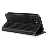 Magnet Strap Case Case for Samsung Galaxy S22 + (S22 Plus) Taske Wallet + Mini Lanyard Pendant Svart