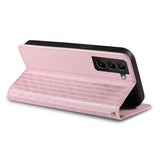 Magnet Strap Case Case for Samsung Galaxy S22 + (S22 Plus) Taske Wallet + Mini Lanyard Pendant Pink