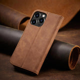 Magnet Fancy Case Case for iPhone 13 Pro Max lommekort Wallet Card Holder Brown