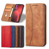 Magnet Fancy Case Case for iPhone 13 Pro Max lommekort Wallet Card Holder Brown