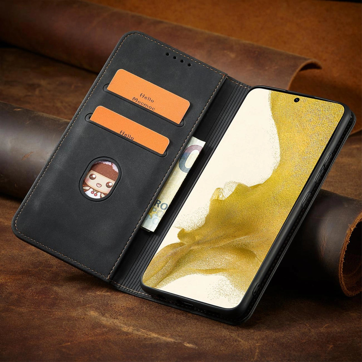 Magnet Fancy Case Case for Samsung Galaxy S22 + (S22 Plus) Push Wallet Card Holder Sort