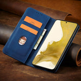 Magnet Fancy Case Case for Samsung Galaxy S22 + (S22 Plus) Push Wallet Card Holder Blue