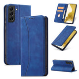 Magnet Fancy Case Case for Samsung Galaxy S22 + (S22 Plus) Push Wallet Card Holder Blue