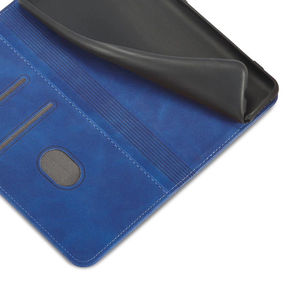Magnet Fancy Case Case for Samsung Galaxy S22 + (S22 Plus) Push Wallet Card Holder Blå
