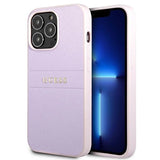 Guess GUHCP13LPSASBPU iPhone 13 Pro / 13 6.1" lilla/lila Saffiano Hot Stamp & Metal Logo