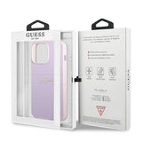 Guess GUHCP13LPSASBPU iPhone 13 Pro / 13 6.1" lilla/lila Saffiano Hot Stamp & Metal Logo