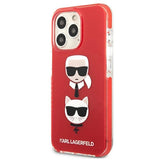 Karl Lagerfeld KLHCP13LTPE2TR iPhone 13 Pro / 13 6,1" hardcase rød/rød Karl&Choupette Head
