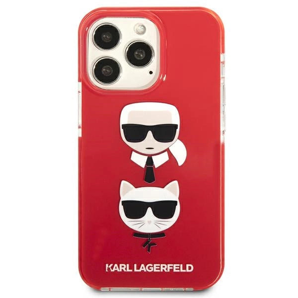Karl Lagerfeld KLHCP13LTPE2TR iPhone 13 Pro / 13 6,1" hardcase rød/rød Karl&Choupette Head