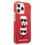 Karl Lagerfeld KLHCP13LTPE2TR iPhone 13 Pro / 13 6,1" hardcase rød/rød Karl&Choupette Head